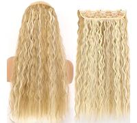 Extensions de Cheveux Synthétiques 32 pouces Une pièce 5 Clips Longue Ligne Droite Haute Température Fibre Noir Brun Postiche-55-24h613,22inches,Chine