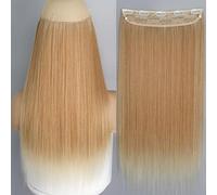 Extensions de Cheveux Synthétiques 32 pouces Une pièce 5 Clips Longue Ligne Droite Haute Température Fibre Noir Brun Postiche-1012-27T613, 32 pouces, Chine