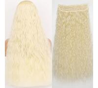 Extensions de Cheveux Synthétiques 32 pouces Une pièce 5 Clips Longue Ligne Droite Haute Température Fibre Noir Brun Postiche-55-613, 22 pouces, Chine
