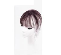 Extensions de cheveux synthétiques à clipser, frange noire et châtain clair Hair Extensions(Dark Brown)