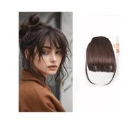 Extensions de cheveux synthétiques à clipser, postiches courts, bruns et noirs, accessoires for femmes Hair Extensions(Wine red)