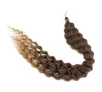 Extensions de cheveux synthétiques bouclés au crochet, 24 pouces de long, ondulés profonds, for femmes, 1 paquet Wear and Go(4T27)
