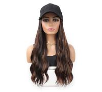 Extensions de cheveux synthétiques bouclés style casquette de baseball for femmes, perruque ondulée de 61 cm de long, coiffure ondulée for un usage quotidien Daily Use(P33-30)