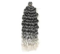 Extensions De Cheveux Synthétiques Ondulés Au Crochet T1Bgray9 18 Inch 6Pcs