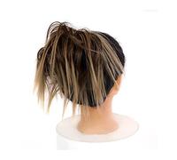 Extensions de cheveux synthétiques pour femme - Chignon pour femme - Extension de cheveux avec bande élastique - Chignons ondulés - Couleur : 008