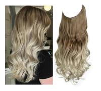 Extensions de cheveux synthétiques sans clip Ombre noir rose pièce faux postiche ligne de poisson pièce de cheveux 10T24 60 16 pouces