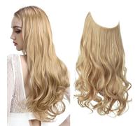 Extensions de cheveux synthétiques sans clip Ombre noir rose pièce faux postiche ligne de poisson pièce de cheveux 25 22 pouces