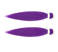 Extensions de cheveux synthétiques tressés violets de 66 cm pour cosplay, Halloween, fêtes - Faible entretien - Couleur vive