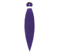 Extensions de cheveux synthétiques tressés violets de 66 cm pour cosplay, Halloween, fêtes - Faible entretien - Couleur vive