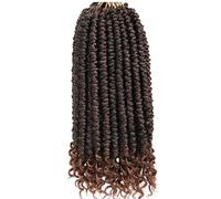 Extensions de cheveux tressées naturelles pour dreadlocks et queue de cheval - Élastique - 12 mèches