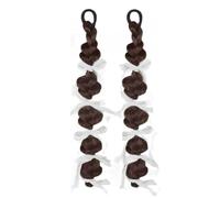 Extensions de cheveux tressées pour filles - Accessoires photo - Nœud - Chignons - Extensions de cheveux - Fournitures de cosplay - Queue de cheval ruban tendance pour femme