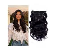 Extensions de cheveux Vague de corps Extensions de cheveux pleine tête double trame Extensions de cheveux humains 8 pièces 120g bouclés brésiliens Remy 18 clips(26 pouces 120g)