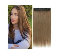Extensions de cheveux véritables extensions de cheveux humains en une seule pièce épais et soyeux pour amincissement des cheveux #8 Remy brésilien (18 pouces)
