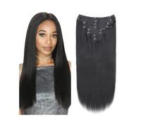 Extensions de cheveux Yaki Clip droit dans les extensions de cheveux 8 pièces Extensions de cheveux humains noirs naturels crépus droites brésiliennes Remy pince à cheveux dans les extensions for les