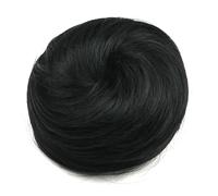 Extensions de chignons synthétiques avec cordon de serrage for femmes et filles Look élégant chic(Jet black)