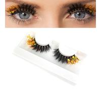 Extensions de cils colorés, grappes de cils colorés | Cils colorés Faux cils Paillettes,Cils colorés en grappe, grappes de cils colorés, extension de cils pour le cosplay de Noël et du nouvel an