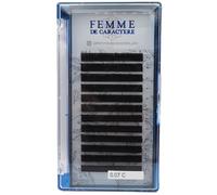 Extensions de cils Easy Fan Cils à Cils en soie PBT Faux Cils Individuels Femme de Caractère (10mm (0,07-C))