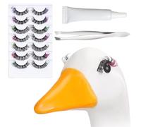 Extensions De Cils En Grappes | Cils En Grappes Reutilisables Multicolores 7 Paires | Accessoires De Déguisement Pour Mariage Photoshoot Peau Sensible Statue