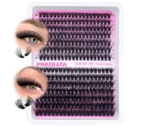 Extensions de cils individuels 60P + 80P - 280 pièces - Courbure D, cils russes individuels et volumineux - 60 + 80 P - Mélange de 10 à 18 mm
