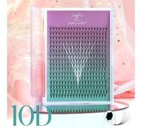 Extensions de cils SONG LASHES 10D Mega Plateau Éventails pré-fabriqués Base pointue fine, Faisceaux de cils pré-fabriqués, Faisceaux de cils, Cils individuels, Faux cils PBT