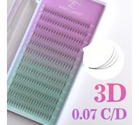 Extensions de cils SONG LASHES 3D à base fine et pointue, éventails pré-constitués. Outil de maquillage pour salon de beauté, frisure C et D. Bouquets de cils, cils individuels, faux cils PBT