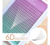 Extensions de cils SONG LASHES Mega Plateau 6D Éventails prémontés pour salon, base pointue, racine fine, faisceaux de cils, faisceaux de cils, cils individuels, faux cils PBT