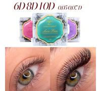 Extensions de cils SONG LASHES6D 8D 10D Éventails pré-formés à base fine et pointue, extensions de cils en grappes, cils individuels, faux cils PBT