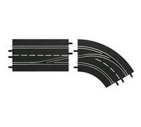 Extensions de Circuit de Droite 1/24 Courbée pour les Circuits Digital 132 / 124 Carrera Noir Noir G