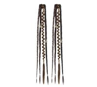 Extensions de dreadlocks élastiques pour dreadlocks ombrées - 50 cm - Mèches de cheveux colorées - Hippie à une extrémité - Tresses reggae synthétiques faites à la main - Marron