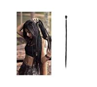 Extensions De Dreadlocks Faites Main 20 Pouces, 5 Brins, Dreads Synthétiques, Tresses Au Crochet, 1.0cm, Fausse Torsion Tressage Cheveux Reggae Braid Pour un usage quotidien(Nature black)