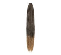 Extensions de dreadlocks synthétiques, 20 mèches, 0,6 cm de largeur, tresses au crochet à une extrémité, faites à la main, for femmes et hommes Wear and Go(1B-27,36inch)