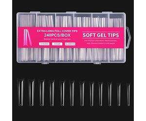 Extensions de faux ongles en gel souple - Demi-couverture complète - À presser - Extensions de ballets - Faux ongles