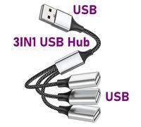 Extensions de Hub multi-usb,4 ports de Type C,séparateur USB,Transmission de données rapide,adaptateur OTG pour ordinateur Xiaomi Macbook Pro Air - Type 3IN1 USB Edition