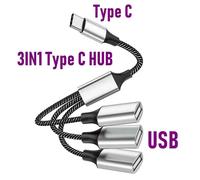 Extensions de Hub USB Type C,séparateur de câble USB à 4 ports,adaptateur de transfert OTG haute vitesse,convertisseur Portable pour PC Portable Macbook Pro - Type 3IN1 Type C Edition