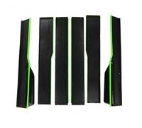 Extensions de jupe latérale de voiture de 2,2 m, séparateurs de lèvre universels Compatible Pour Ford for Mustang for Focus RS ST for Fiesta for jupe latérale Mondeo(Green)