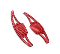 Extensions de palettes Compatible Avec VW Pour T&iguan Pour Passat Pour Atlas Pour CC ABS Extension Palette De Changement Volant Voiture(Red carbon)