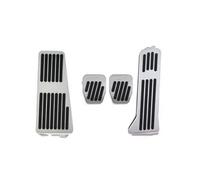 extensions de pédale frein Pédale D'accélérateur Frein Voiture Repose Pieds Tapis Antidérapant Pour Mazda 6 2016 - 2021(LHD MT 4pcs Silver)