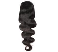 Extensions De Queue Cheval Brésiliennes Ondulées En Cheveux Naturels Vierges Avec Cordon Serrage, Enroulée Humains Noirs for Femmes Pour un usage quotidien(16inch)