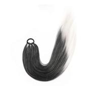 Extensions de queue de cheval Tresses de boxe synthétiques Enroulez autour de la queue de chignon avec anneau de cheveux en caoutchouc Pour un usage quotidien(Mix1bgrey)