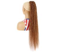 Extensions de queues cheval for femmes, perruques longues bou s afro, cordon de serrage, clips sur cheveux naturels, postiches for fil haute température(C)