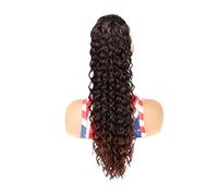 Extensions de queues de cheval for femmes, perruques afro longues et bou s, avec cordon serrage, clips, postiches naturels for fils haute température(A,30inch)