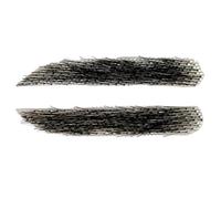 Extensions de sourcils - 1 paire de faux sourcils, patch en dentelle de cheveux humaine, bande de sourcil réaliste légère pour le maquillage de maquillage Cosplay Holiday Theatre | Sourcls noirs