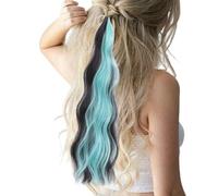 Extensions de tresses pour femmes, queue de cheval enveloppante - Queue de cheval tressée naturelle Wrap Queue de cheval avec cravate élastique - Perruque longue fausse tresse, accessoires de cheveux