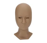 Extensions des Cils Tent à la Tête de Mannequin avec Paupières Amovibles, Silicone Doux 11,02 X 6,1 X 3,94 Pouces, Modèle Pratique Réaliste pour les Débutants pour les Débutants (Style brun s simple