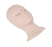 Extensions des Cils Tent à la Tête de Mannequin avec Paupières Amovibles, Silicone Doux 11,02 X 6,1 X 3,94 Pouces, Modèle Pratique Réaliste pour les Débutants pour les Débutants (Style rose b à