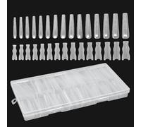 Extensions d'Ongles Transparent 180 Pièces Outils De Manucure Sandwich | Tips D'Ongles En Gel Doux Pour Pédicure Beauté Salon Maison Mariage Noces Spa