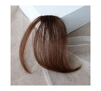 Extensions Frange à clipser, fines franges naturelles, postiche à clipser sur le devant, frange droite, extensions de cheveux, faux cheveux for femme pour la vie quotidienne(Light brown)