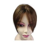 Extensions Frange de cheveux humains à clipser avec partie centrale, postiche à frange indienne, cheveux naturels lisses, couronne, postiche à clipser for femmes aux cheveux clairsemés pour la vie quo