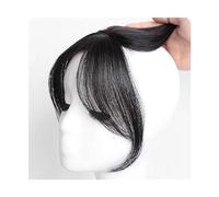 Extensions Huit caractères frange perruque Air frange délié front naturel Invisible Simulation frange perruque pièce frange Extension faux glands pour la vie quotidienne(Natural Black)