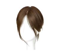 Extensions Pièces de perruque for femmes, tête de cheveux simulée, frange naturelle et moelleuse en forme de huit, morceaux de cheveux légers et fins pour la vie quotidienne(Light Brown)